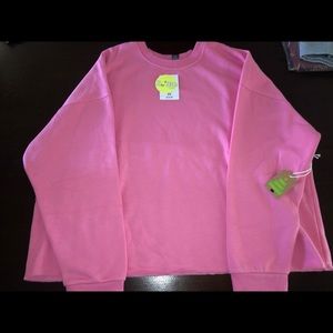 Plus Size Fleece Crew Neck Top